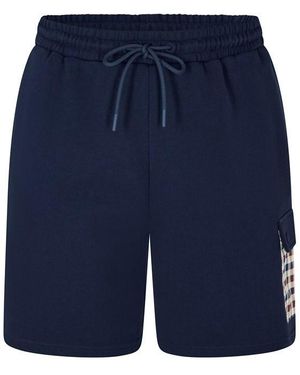 Aquascutum Fleece Jogger Shorts - Blue