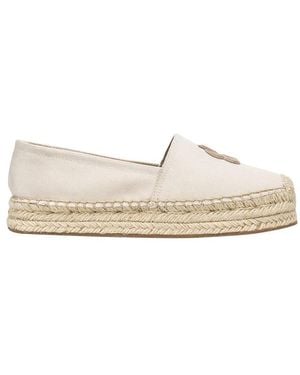 BOSS Canvas Slip On Trainers - Natural