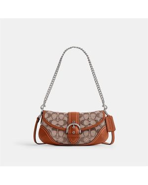 COACH Soho Bag 25 In Crystal Signature Jacquard - Brown
