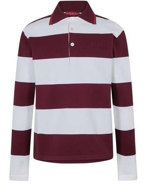 Gucci L/S Rugby Polo - Red