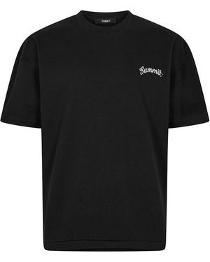 Summit Chainstitch Oversized T-Shirt - Black