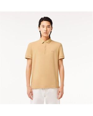 Lacoste Regular-Fit Paris Stretch Piqué Polo Shirt - Natural
