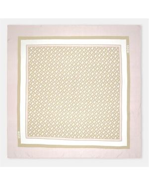 BOSS Lain 90*90 10259157 01 Midweight Scarve - Natural