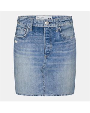 Rag & Bone R B Mini Miramar Denim Skirt - Blue