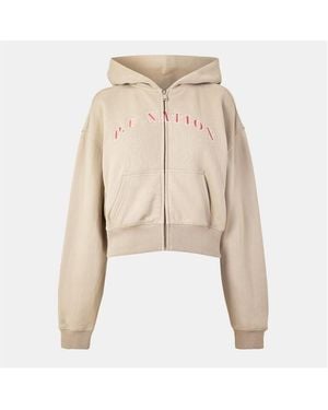 P.E Nation Eastside Full Zip Fleece Jacket - Natural