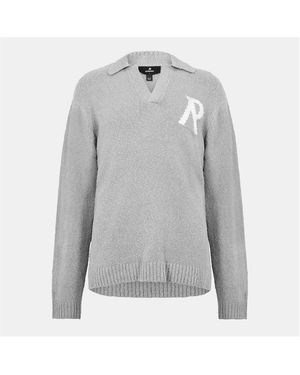 Represent Rep R Boucle Crew Neck Jumper - Grey