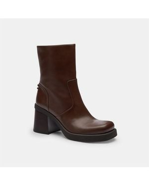 COACH Sculpted C Bootie - Brown