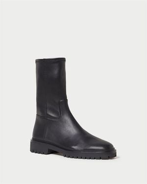 Loeffler Randall Danny Flat Ankle Boots - Black