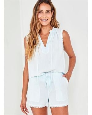 Bella Dahl Frayed Tailored Shorts - White
