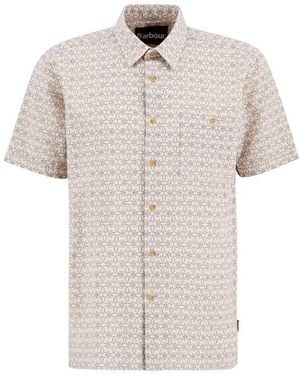 Barbour Patterned Short Sleeve Shirt - White