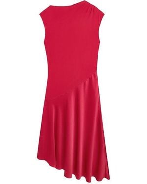 Ted Baker Asymmetric Satin Panel Midi Dress - Red