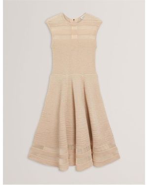 Ted Baker Knitted Jumper Dress - Natural