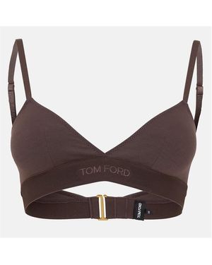 Tom Ford Logo Modal Signature Bra - Brown