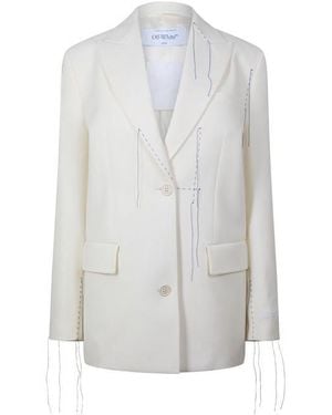 Off-White c/o Virgil Abloh Wool Stitching Tomboy Softshell Jacket - Grey