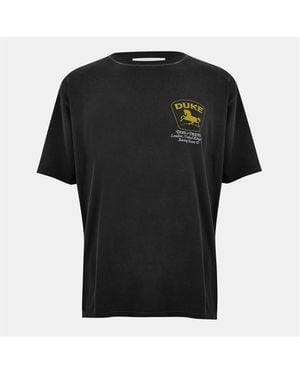 Duke & Dexter Embroidered Logo T Shirt - Black
