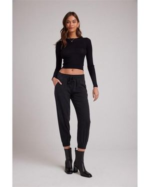 Bella Dahl Easy Closed Hem Jersey Joggers - Blue