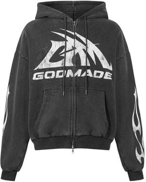 God Made Full Zip Fleece - Grey