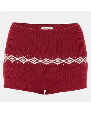 Magda Butrym Woven Tracksuit Shorts - Red