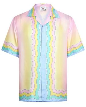 CASABLANCA Love Of Short Sleeve Bowling Shirt - Yellow