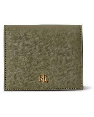 Ralph Lauren Compact Trifold Leather Billfold Wallet - Green