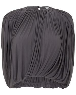 Magda Butrym Short Sleeve Blouse - Grey