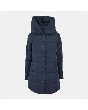 Ralph Lauren Real Leather Medium Puffer Jacket - Blue