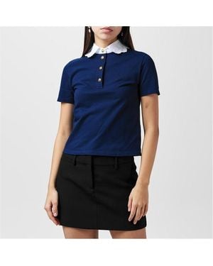 Valentino Embroidered Polo Sweatshirt - Blue
