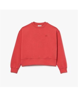 Lacoste Oversized Cotton Sweatshirt - Red