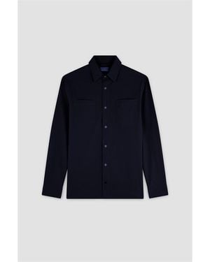 Paul & Shark Fin Long Sleeve Plain Shirt - Blue