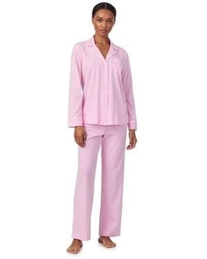 Ralph Lauren Knit Long Sleeve Pyjama Set - Pink