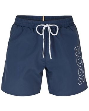 BOSS Swim Shorts With Logo Detail (Stormfish) - Blue