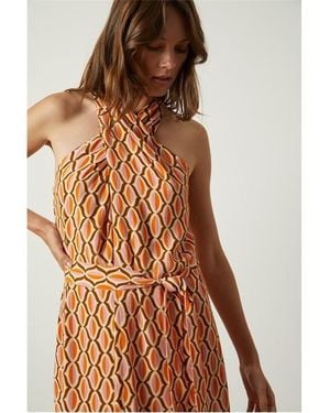 Velvet By Graham & Spencer Velvet Geo Dress - Brown
