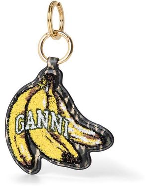 Ganni Banana Keyring Ld61 - Metallic