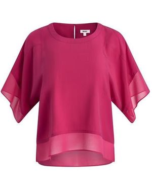 DKNY Short Sleeve Blouse - Pink