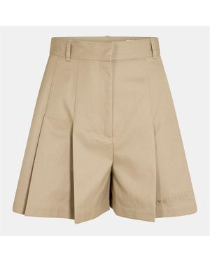 McQueen Alex Cotton Woven Tracksuit Shorts - Natural