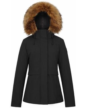 ARCTIC ARMY Hooded Long Sleeve Weather Resistant Parka - Black