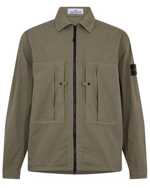 Stone Island Ripstop Overshirt - Green