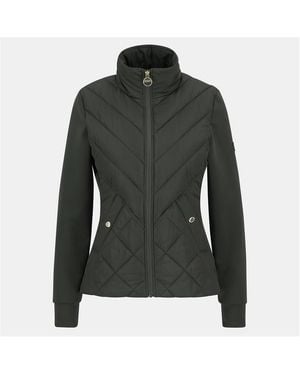 Barbour Natalia Quilted Fleece Long Sleeve Hybrid Jacket - Green
