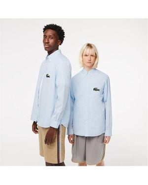 Lacoste Relaxed Fit Striped Shirt - Blue
