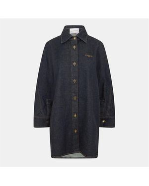Givenchy Denim Cotton Long Sleeve Dark Overshirt - Blue