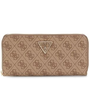 Guess Laurel Zip-Around Wallet - Brown