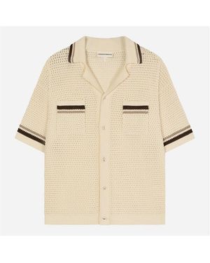The Couture Club Patterned Short Sleeve Shirt - Natural