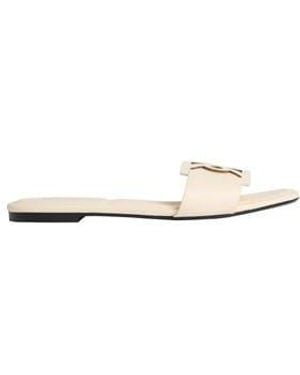 Calvin Klein Flat Sandals - White