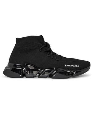 Balenciaga Speed 2.0 Clear Sole Lace-Up Trainers - Black