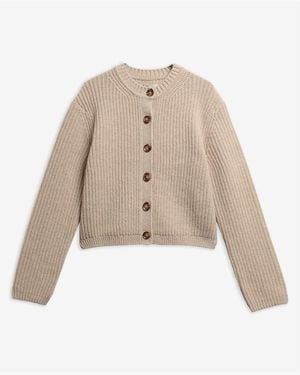 Barbour Adalyn Wool Long-Sleeve Knitted Cardigan - Natural
