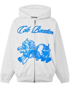 Cole Buxton Bull Dog Zip Hoodie - Blue