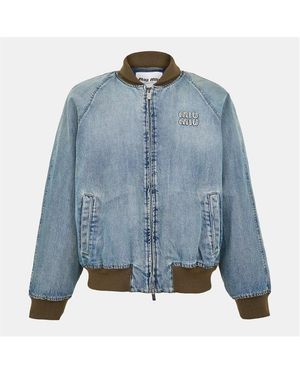 Miu Miu Denim Blouson Jacket - Blue