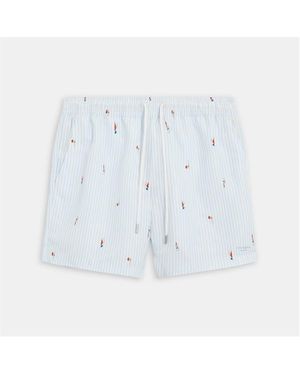 Ted Baker Stripe Swim Short - Blue
