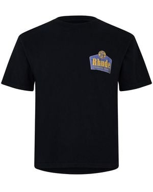 Rhude Grand Cru Regular Fit T-Shirt - Black
