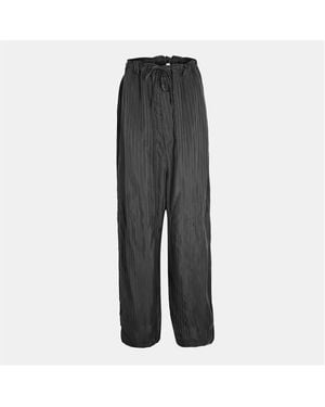 Balenciaga High-Rise Straight-Leg Front Pleat Tailored Trousers - Grey